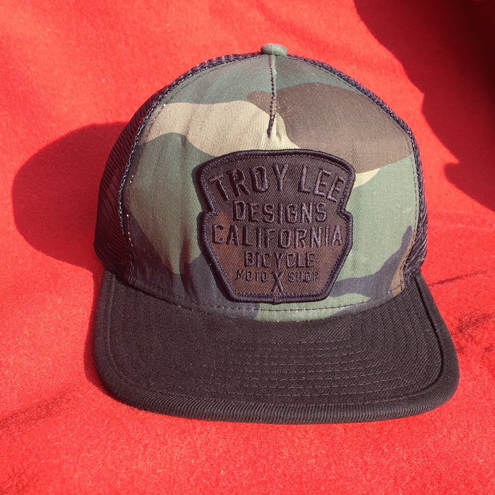 Troy Lee Designs California Bicycle Moto Shop hat SnapBack 5 panel mesh back cap